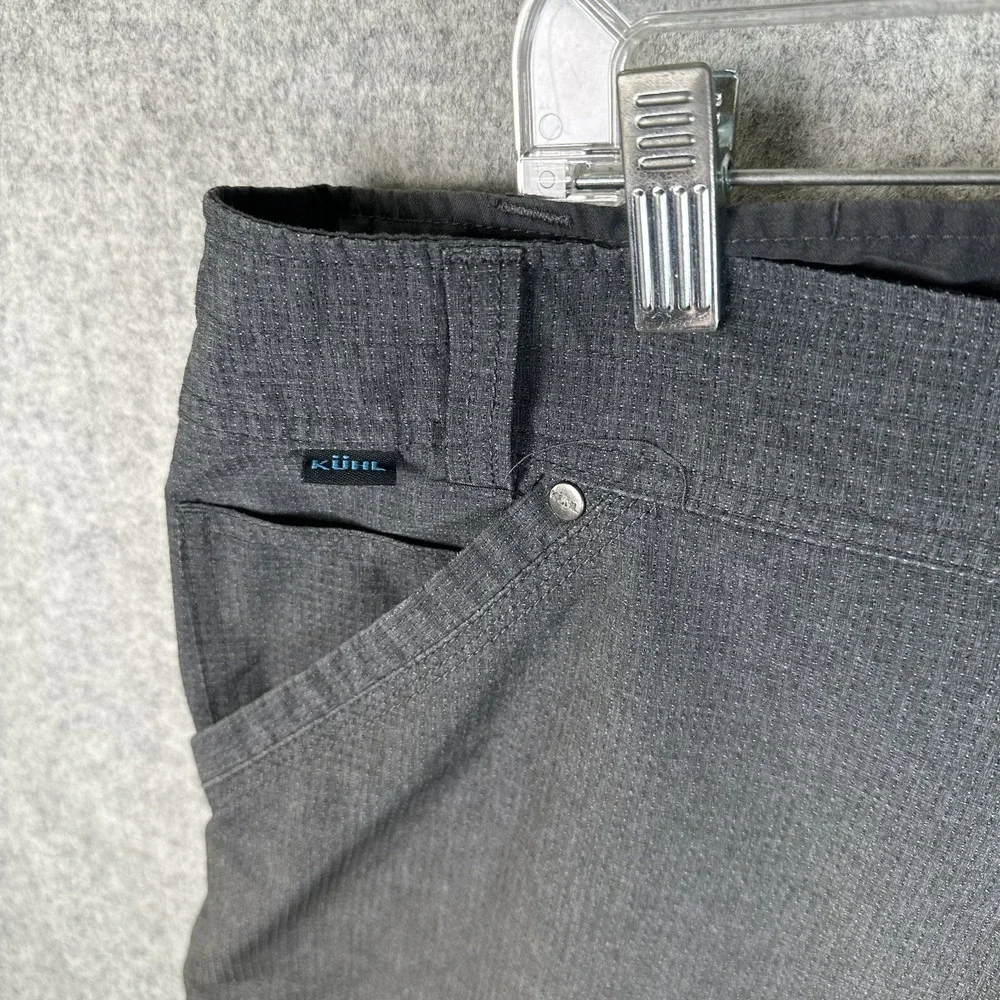 Kuhl Size 38 Mens Shorts Thin Gray Lightweight Zip Flat Front Hiking Pockets - Picture 3 of 12